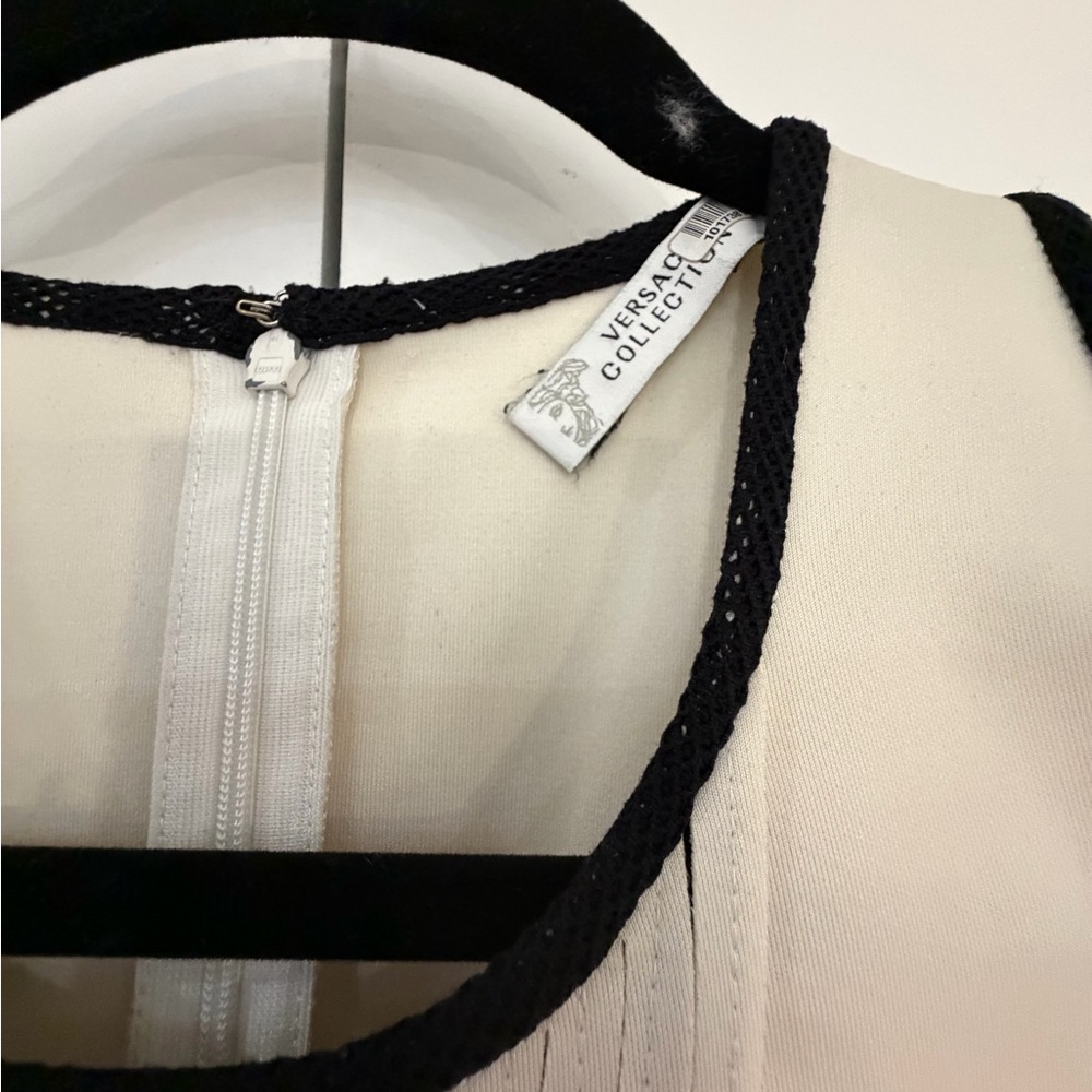 Versace Cream Midi Dress with Black Accents - Picture 6 of 6